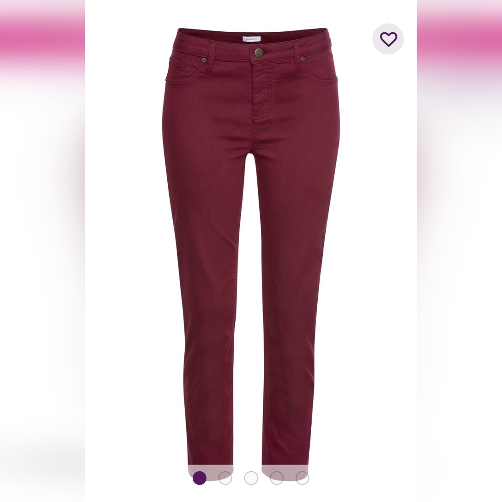 Lascana Women's Skinny Cropped Jeans in Wine